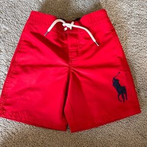NWOT - POLO BY RALPH LAUREN RED SWIM BOTTOMS - TODDLER SIZE 5